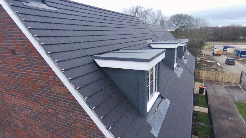 grey roof of a house